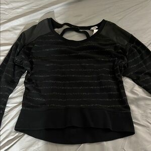 VSX Black Long Sleeve Cut Out Sweatshirt